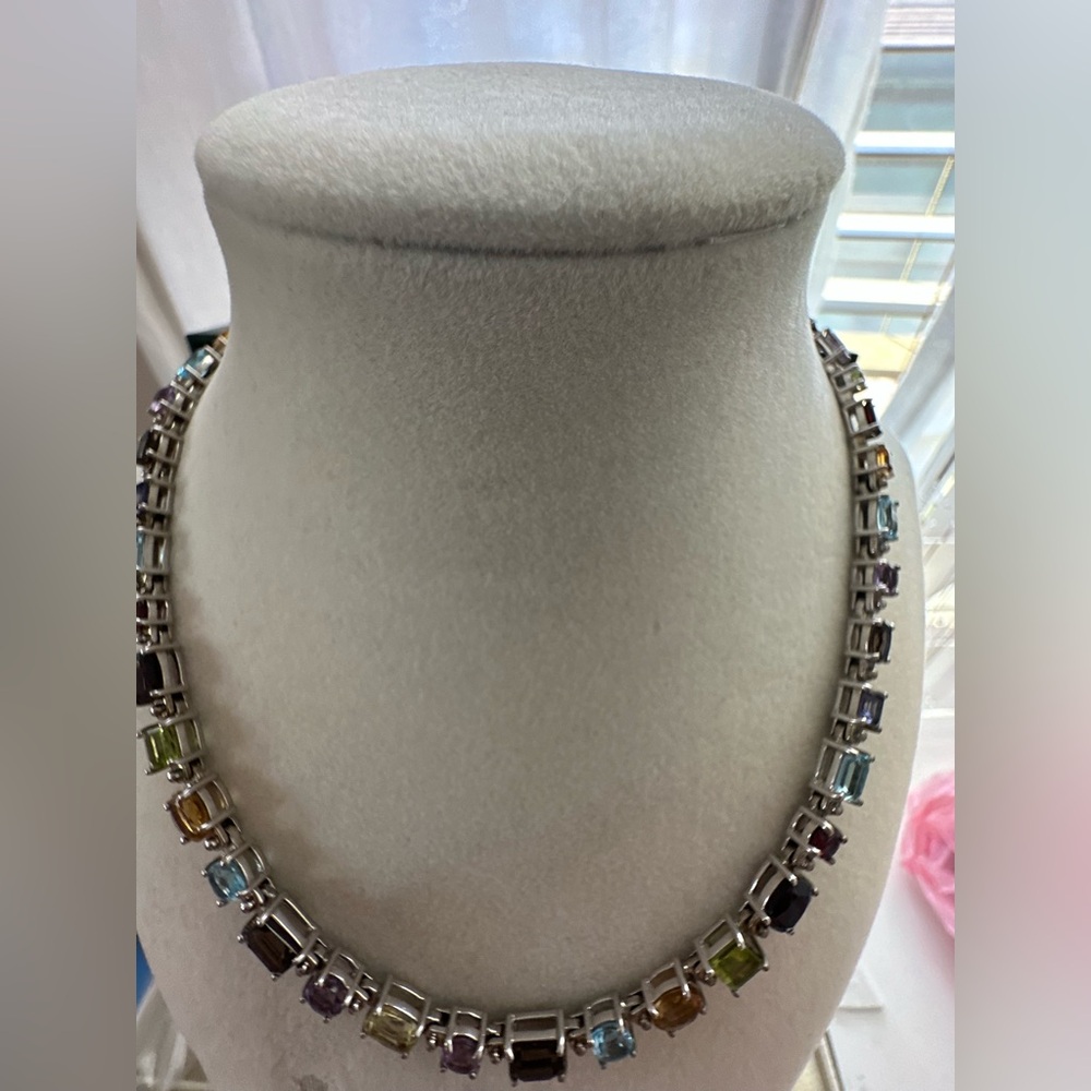 Multi gemstone necklace